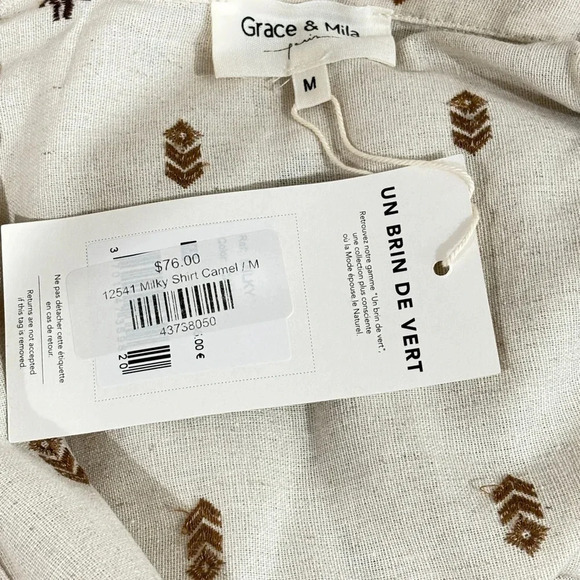 Grace & Mila Milky Shirt NWT - Picture 7 of 7
